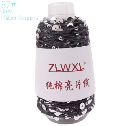 Fil à paillettes spécial 300, 900M, 100% coton, 6mm + 3mm, accessoires pour vêtements, bricolage, poupée de chiffon, fil à tricoter