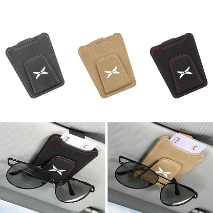 Clip de lunettes de voiture, pare-soleil Portable en daim, support de rangement pour Xpeng P7 G3 G3i G9 P5 X2 N5 F30 H93 Beta 2019 2020 2021