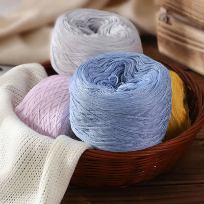 Fil de coton de bambou 100g pour tricoter le fil de coton, ligne Croche, tissu en soie de styliste, frais en été, fil pour bébé tricoté