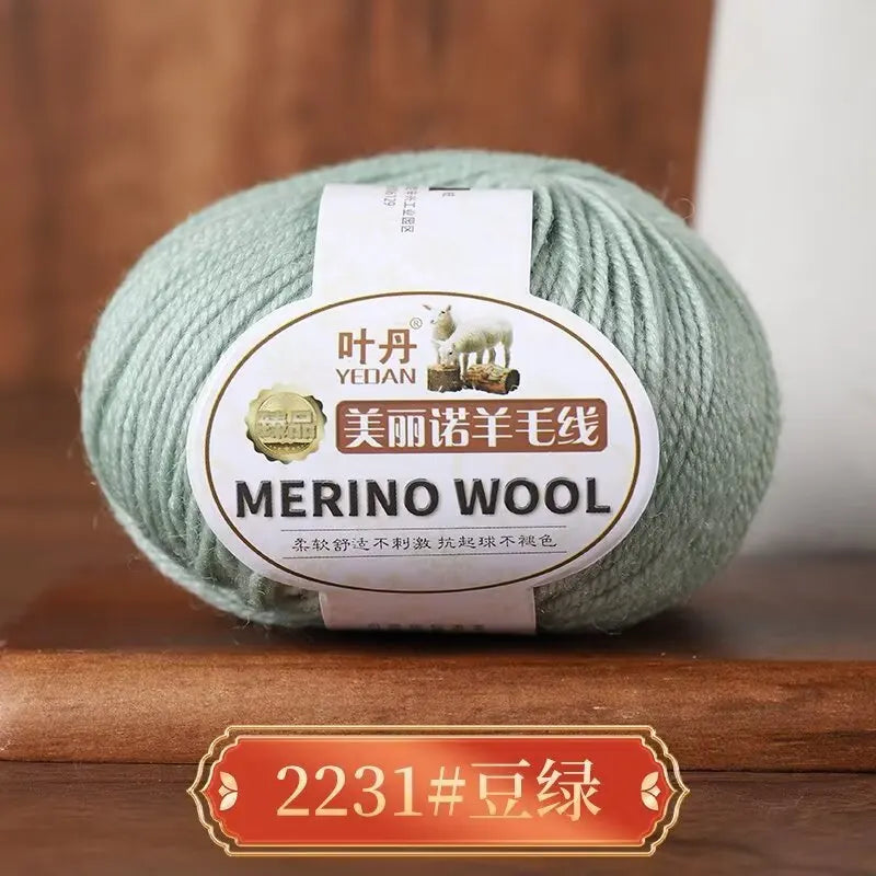 Rouleau de fil de laine mérinos doux pour bébé, 50g/rouleau, 100M, anti-boulochage, bricolage, tricot à la main, écharpe au Crochet, vêtements, chapeaux