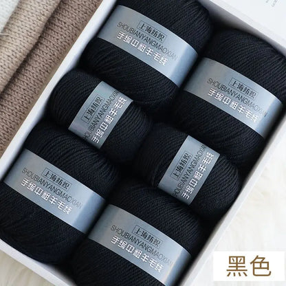 Fil de cachemire d'épaisseur moyenne, 500 g/ensemble, 4 plis, pour tricot au Crochet à la main, pull et pantalon, laine chaude, fil de laine 100%, doux pour la peau