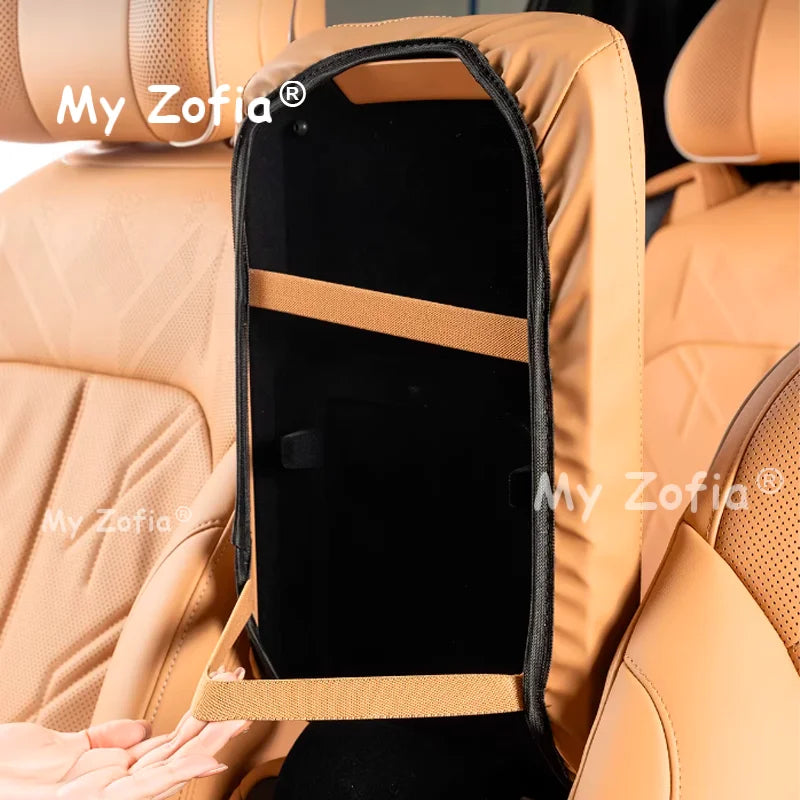 Couvercle de boîte d'accoudoir en cuir pour voiture Zeekr 9X 2025 2026, anti-rayures, Console centrale, main courante, accessoires décoratifs de protection