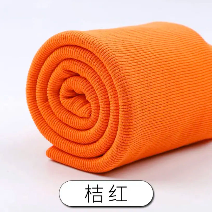 Tissu fileté élastique en coton, manches de sweat-shirt, col, ourlet, bord inférieur, tissu tricoté à revers élastique pour vêtements