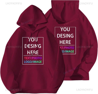 Sweat à capuche personnalisé pour hommes et femmes, concevez votre propre sweat à capuche personnalisé avec ajoutez votre texte et Photo, hauts à cordon réglable