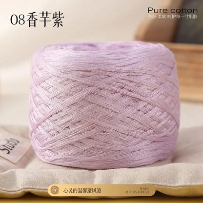 Fil de coton de bambou 100g pour tricoter le fil de coton, ligne Croche, tissu en soie de styliste, frais en été, fil pour bébé tricoté