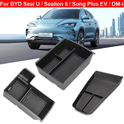 Boîte de rangement d'accoudoir, support de verre pour BYD Seal U Sealion 6 Song Plus Champion Edition 2023 2024 2025, accessoires d'intérieur de voiture