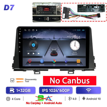 QSZN pour KIA Picanto Morning 3 JA 2018 - 2019 Android 13 autoradio lecteur vidéo multimédia CarPlay Auto 4G GPS Navigation stéréo