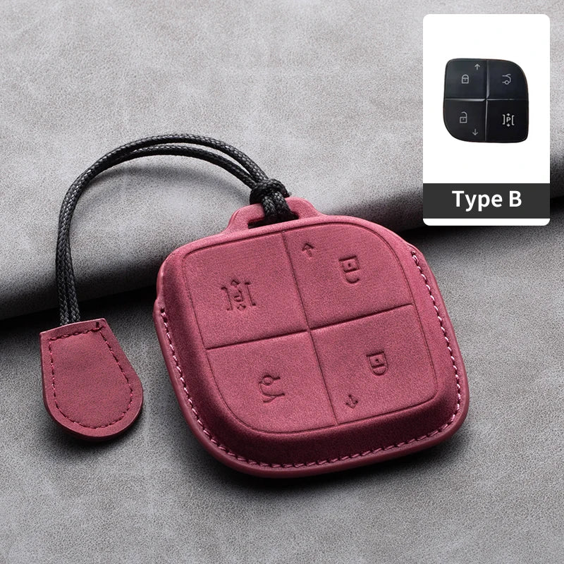 Convient pour LYNK & CO 08 2022 2023 2024 housse de clé télécommande intelligente de voiture en cuir coque de Protection de clé de voiture accessoires de décoration