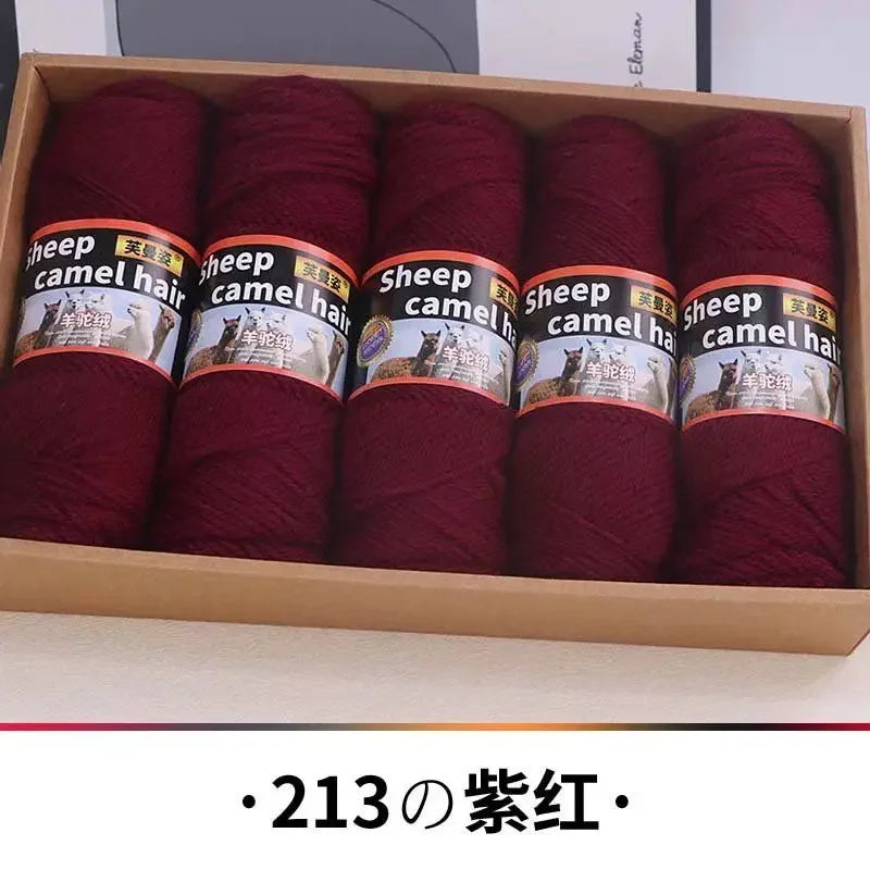 Fil de cachemire épais pour Crochet, tricot à la main, pull, écharpes, manteaux, chapeau, gants, bricolage, fil de laine d'alpaga doux et chaud, 500 g/ensemble