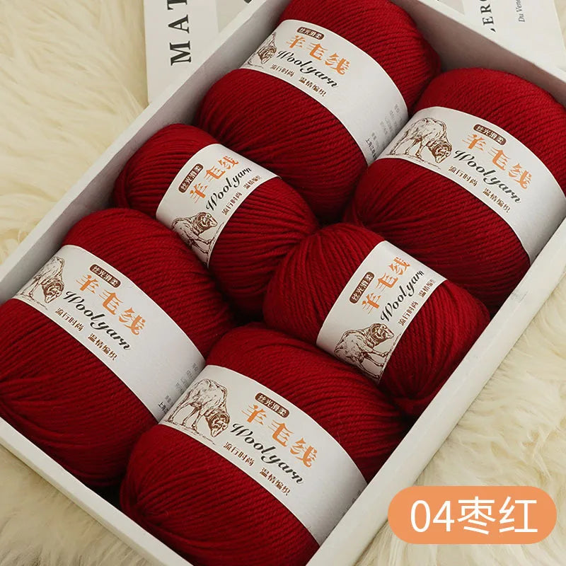 Fil de laine mélangé au Crochet de qualité supérieure, pour pull, écharpe, fil épais, 4 plis, 3 pièces x 100g = 300 grammes