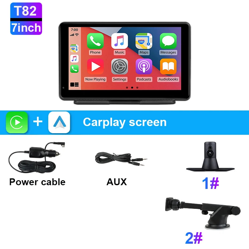 JMCQ 7/10 pouces Carplay voiture écran intelligent lecteur vidéo multimédia sans fil Carplay Android Auto autoradio pour Apple Android stéréo