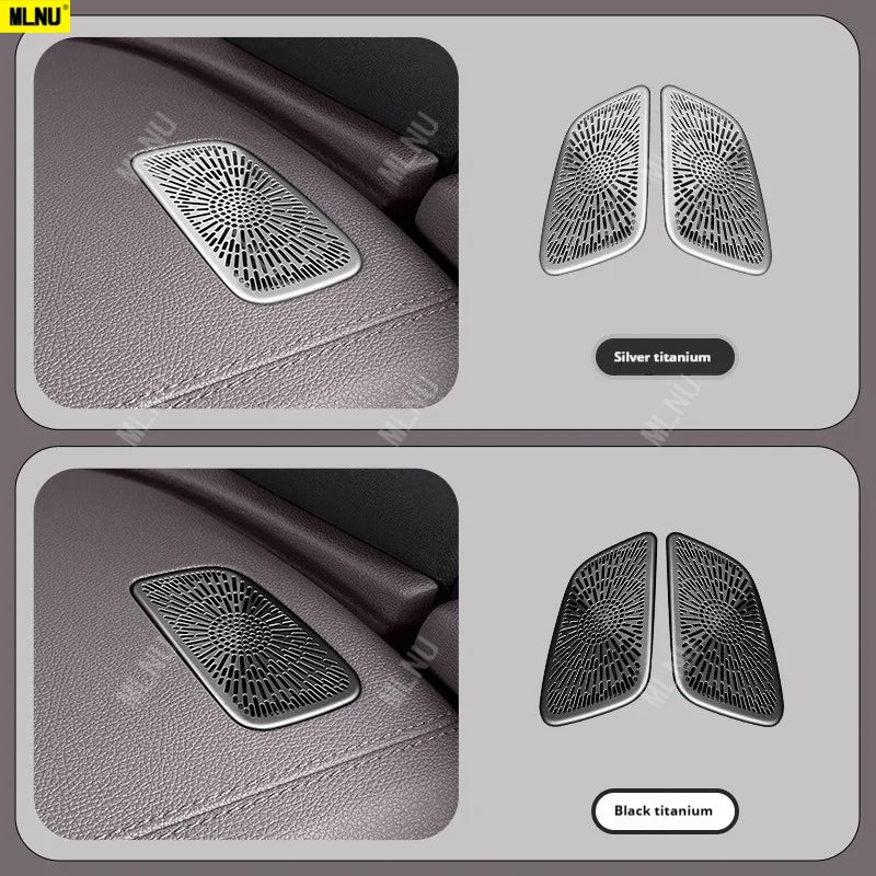 Pour BYD Song PLUS 2025 (Seal U dm i/Sealion 6) accessoires 2024/2023 couvercle anti-poussière de ventilation en métal, titane noir, conception creuse résistante
