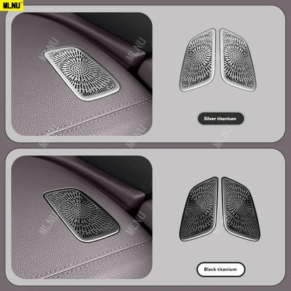 Pour BYD Song PLUS 2025 (Seal U dm i/Sealion 6) accessoires 2024/2023 couvercle anti-poussière de ventilation en métal, titane noir, conception creuse résistante