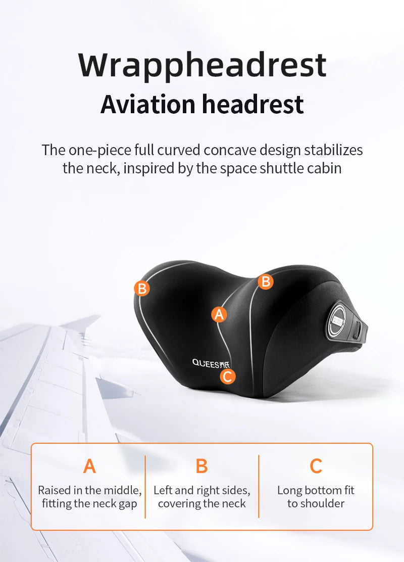 High Quality Universal Car Headrest Cushion Car Seat Neck Pillow Perforated Leather Breathable Lumbar Support Car Pillow