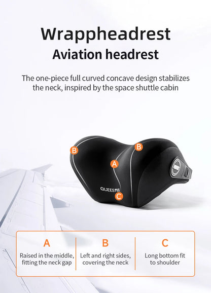 High Quality Universal Car Headrest Cushion Car Seat Neck Pillow Perforated Leather Breathable Lumbar Support Car Pillow