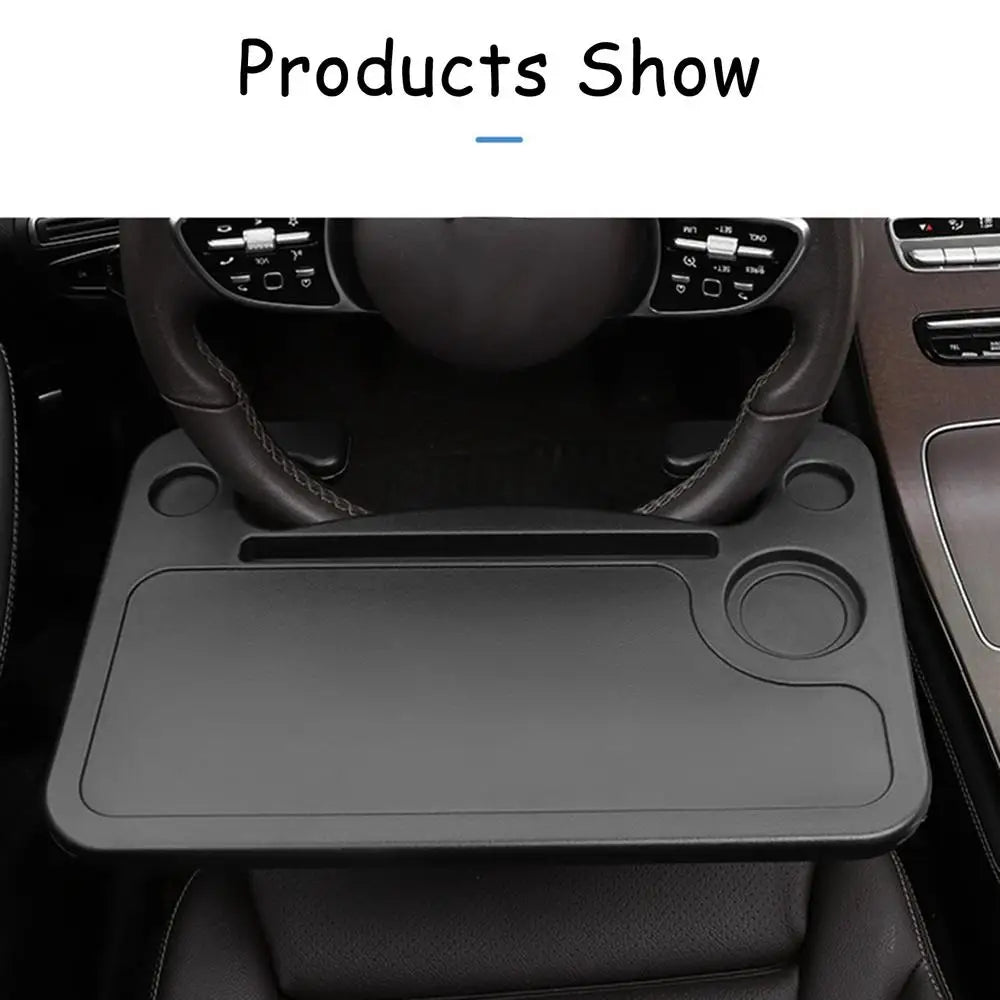 Support de bureau pour ordinateur portable de voiture, manger du travail, volant de voiture, support de Table à manger, boisson, plateau de nourriture et de café, multifonction