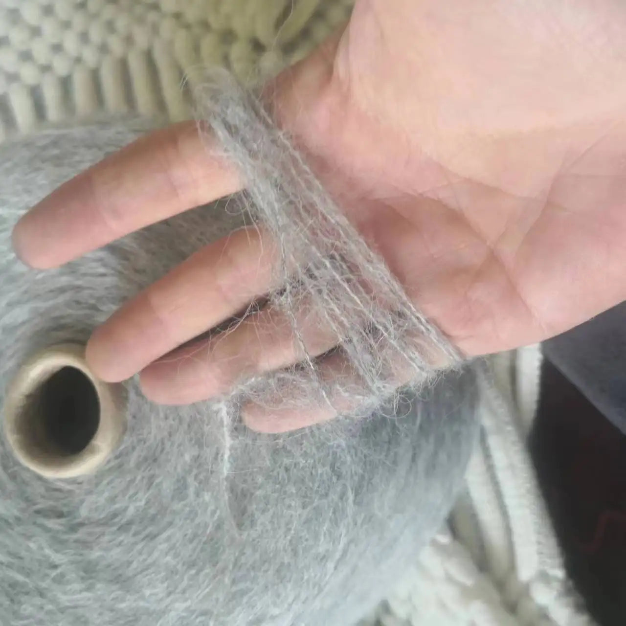 Laine tricotée à la main en forme de lapin Super douce, fil Mohair au Crochet chaud, acrylique, anti-boulochage, pour pull, écharpe, haute qualité, 500g, 1 pièce