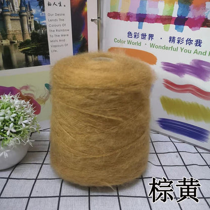 1 régiment de 500 grammes de laine Mohair ultra douce près du corps sans collant, foulards tricotés à la main, fil de pull