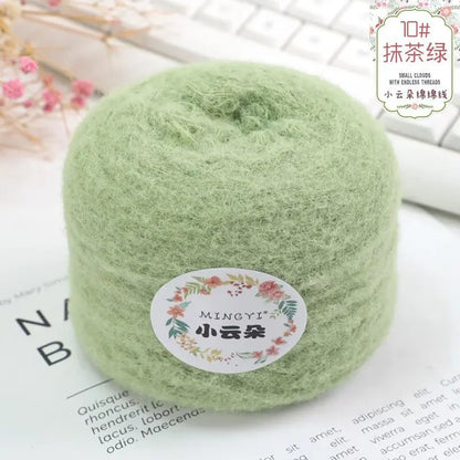100g/boule 6 brins de fil de coton nuage tissé à la main bricolage gaufre écharpe chapeau bébé fil balle