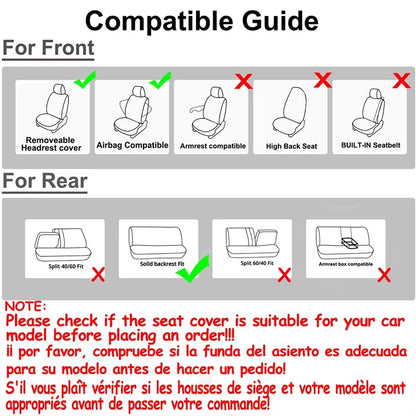 Housses de siège de voiture universelles en tissu Polyester, adaptées à la plupart des voitures, Suv, camion, avec Airbag, accessoires de voiture compatibles, housse de siège intérieur