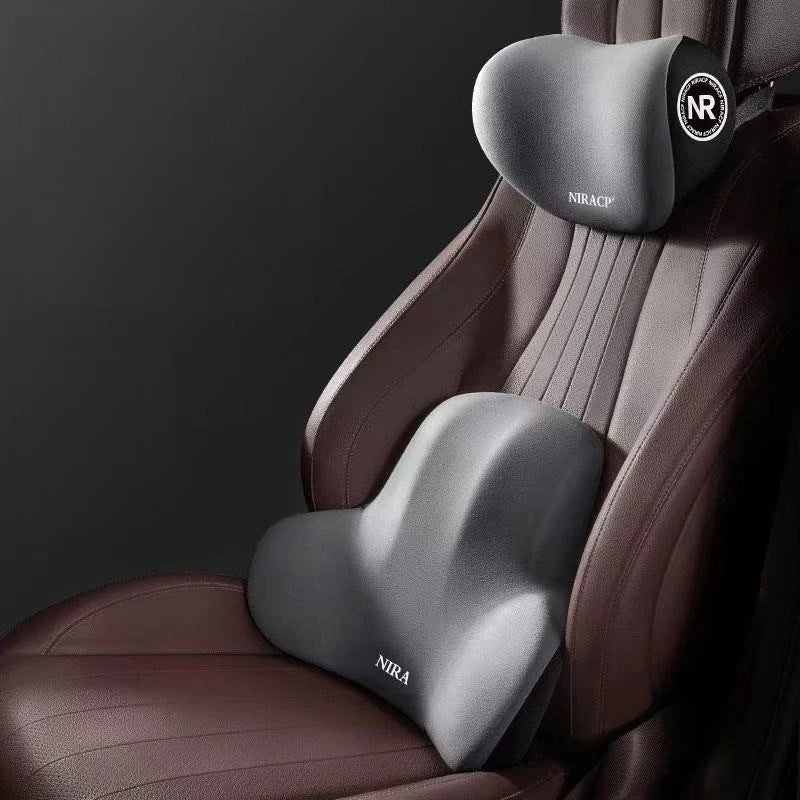 Oreiller de Protection du cou en mousse à mémoire de forme pour voiture, coussin de dossier lombaire, coussin d'appui-tête de voiture