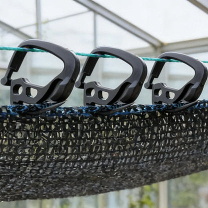 Clips de fixation multifonctionnels pour toile d'ombrage de jardin, portables    Serre-câbles réglables pour fixation de filet pare-soleil de camping extérieur