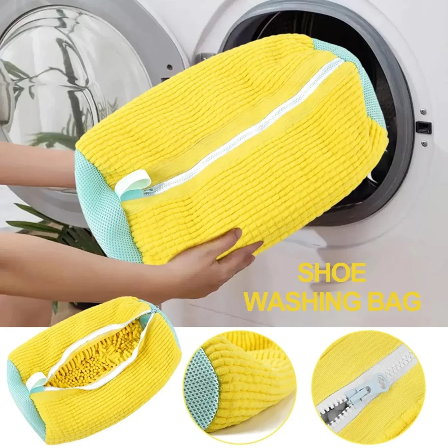 1/4 pièces chaussures de lavage sac protecteur fibres moelleuses Polyester chaussures de lavage Machine amicale sac à linge sacs de séchage