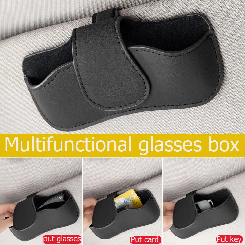 Sac à lunettes pare-soleil de voiture, boîte de rangement en cuir résistant à l'usure pour lunettes de soleil XPeng G3 G6 G9 P5 P7 P7 + P9 G3i X9 N5 G7 MONA M03