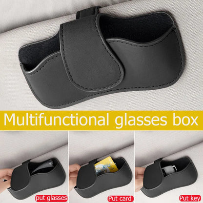 Sac à lunettes pare-soleil de voiture, boîte de rangement en cuir résistant à l'usure pour lunettes de soleil XPeng G3 G6 G9 P5 P7 P7 + P9 G3i X9 N5 G7 MONA M03