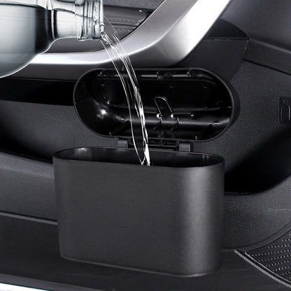Poubelle de voiture Portable suspendue, Mini véhicule, Organization des déchets avec couvercle, boîte de rangement des déchets automobile pliante multifonctionnelle