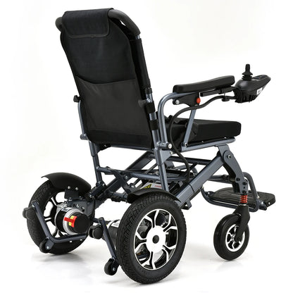 Fauteuil roulant électrique motorisé en aluminium, Joystick léger et Portable automatique, fauteuil roulant électrique pour personnes âgées handicapées