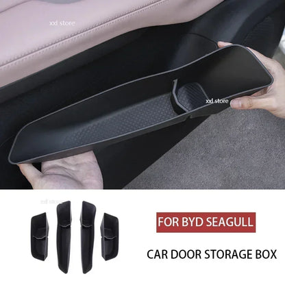 Boîte de rangement multifonctionnelle et Durable pour porte intérieure avant et arrière de voiture, 4 pièces, Protection de mouette BYD, accessoires de rangement étanches