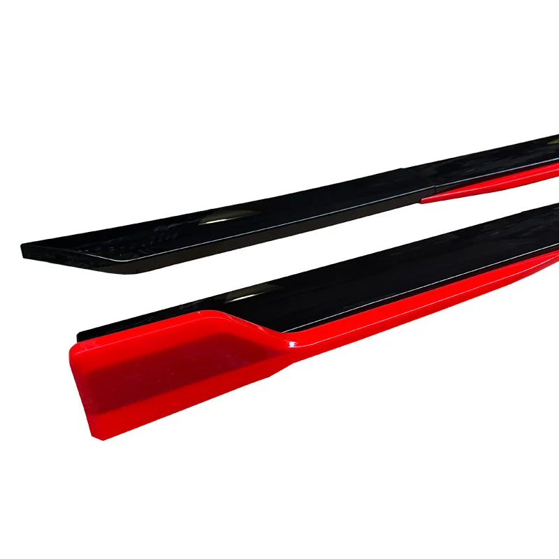 Extensions universelles de jupe latérale de voiture, 41 pouces, rouge et noir, pour Benz BMW Audi Ford VW Nissan Honda Toyota Peugeot Renault Hyundai, 4 pièces