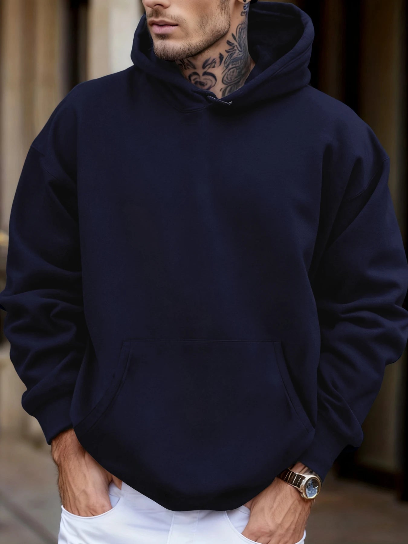 Sweat-shirt à capuche pour homme, doux et solide, confortable, avec poches en polaire, basique, chaud, Streetwear, décontracté, ample, unisexe, automne