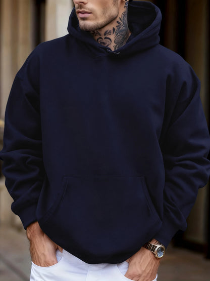 Sweat-shirt à capuche pour homme, doux et solide, confortable, avec poches en polaire, basique, chaud, Streetwear, décontracté, ample, unisexe, automne