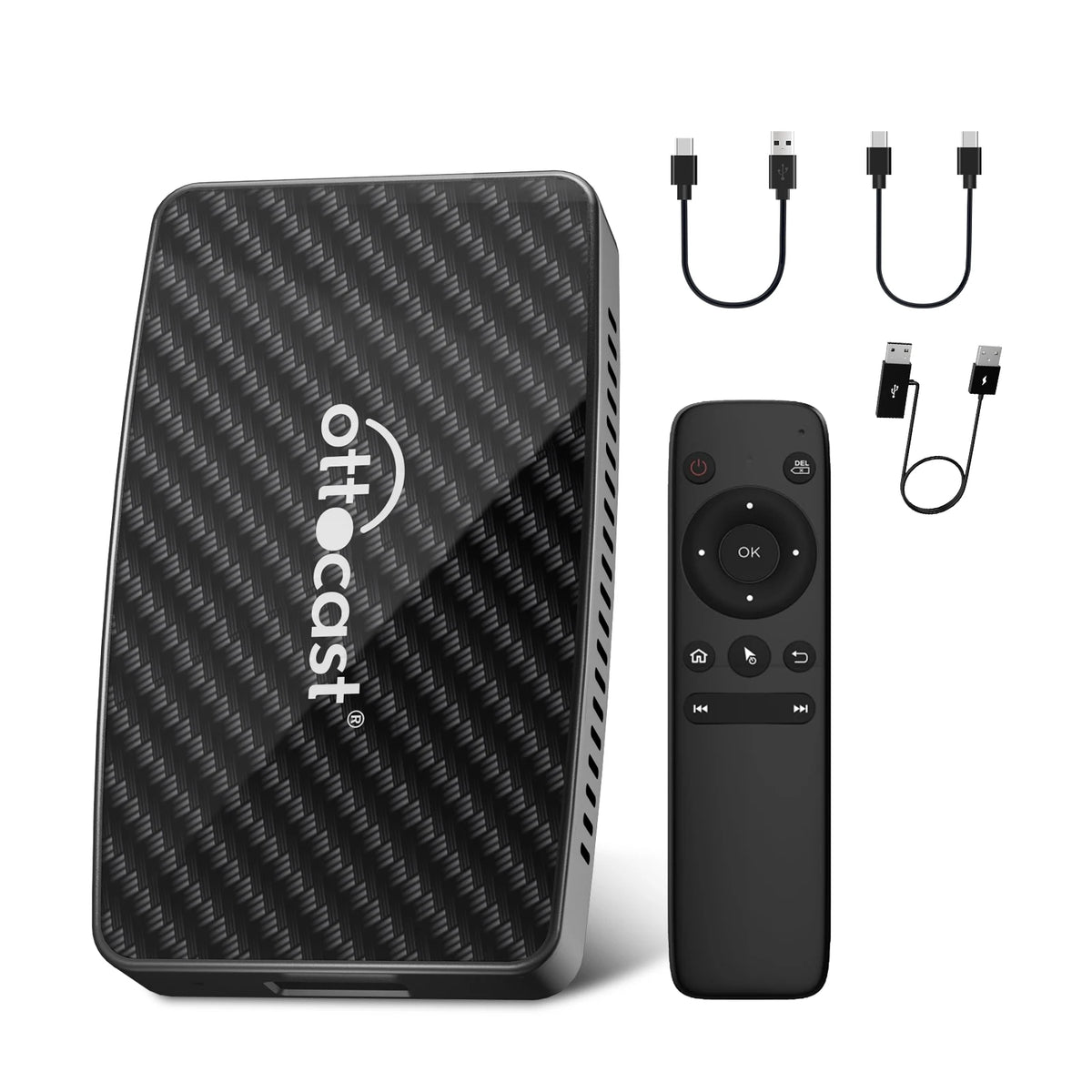 Ottocast Play2Video Pro sans fil pour lecteur multimédia d'origine, système 3 en 1, Netflix & YouTube, Carplay, boîte AI pour VW