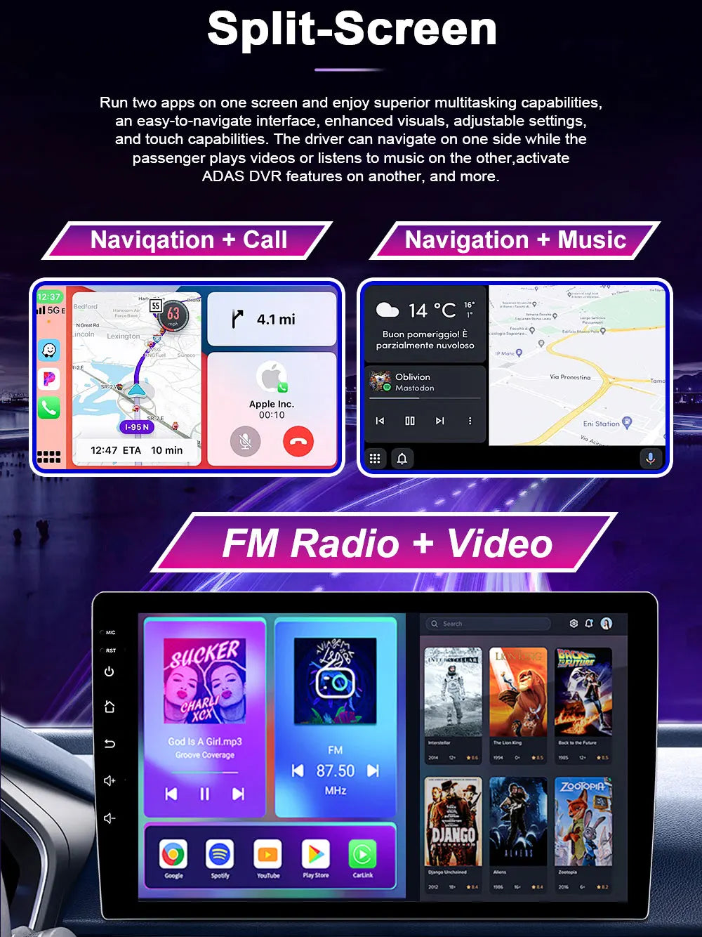 Android 15 autoradio pour Peugeot Expert 2 G9 2007-2017 2 No 2din DVD 5G Navigation stéréo GPS écran tête Carplay multimédia