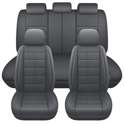 Housses de siège de voiture en cuir, ensemble complet de sièges 5 places, ajustement universel, rembourré de la plupart des voitures, imperméable, respirant, Anti-salissure