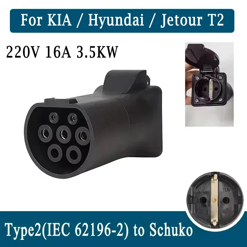 Adaptateur de câble EV de décharge de voiture femelle V2L Type2, pour MG BYD KIA Hyundai Smart # 1 connecteur de véhicule ZEEKR (besoin de voiture prend en charge V2L)