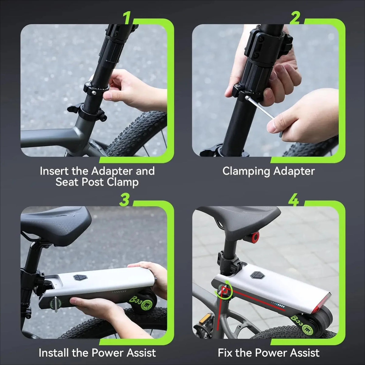 دراجة كهربائية P.Wheel Booster بطارية 18 فولت 10 أمبير 200 واط ملحقات دراجة بوستر محمولة متينة دراجة هوائية جبلية