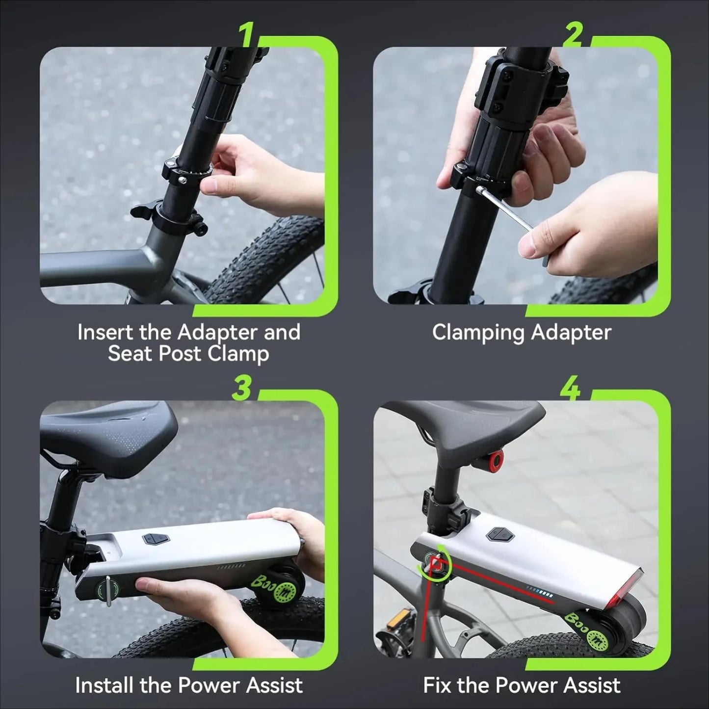 دراجة كهربائية P.Wheel Booster بطارية 18 فولت 10 أمبير 200 واط ملحقات دراجة بوستر محمولة متينة دراجة هوائية جبلية