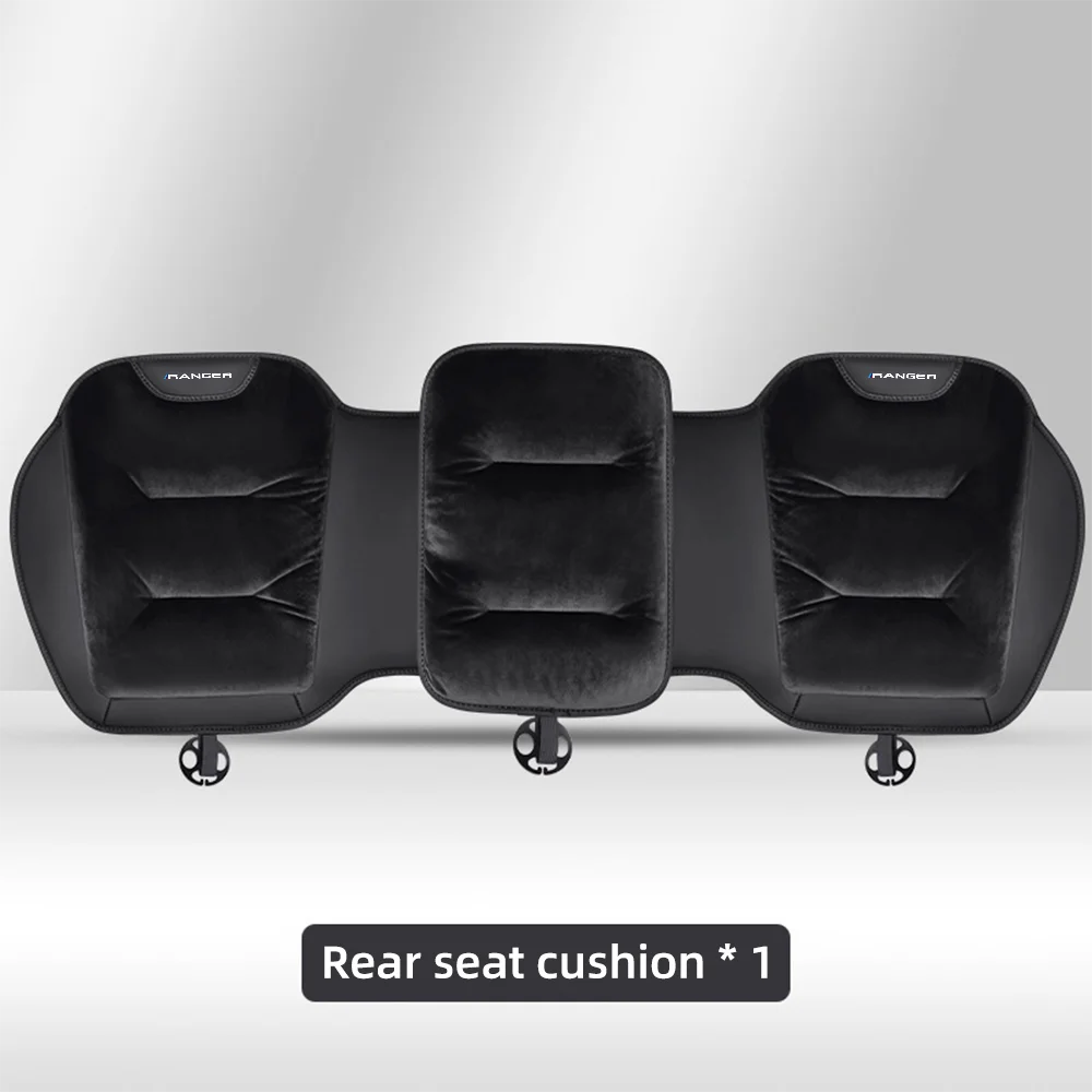 Housse de siège de voiture en flanelle pour Ranger T9 T7 T1 Raptor, coussin de siège avant/arrière de voiture en peluche chaud d'hiver, accessoires d'intérieur automobile