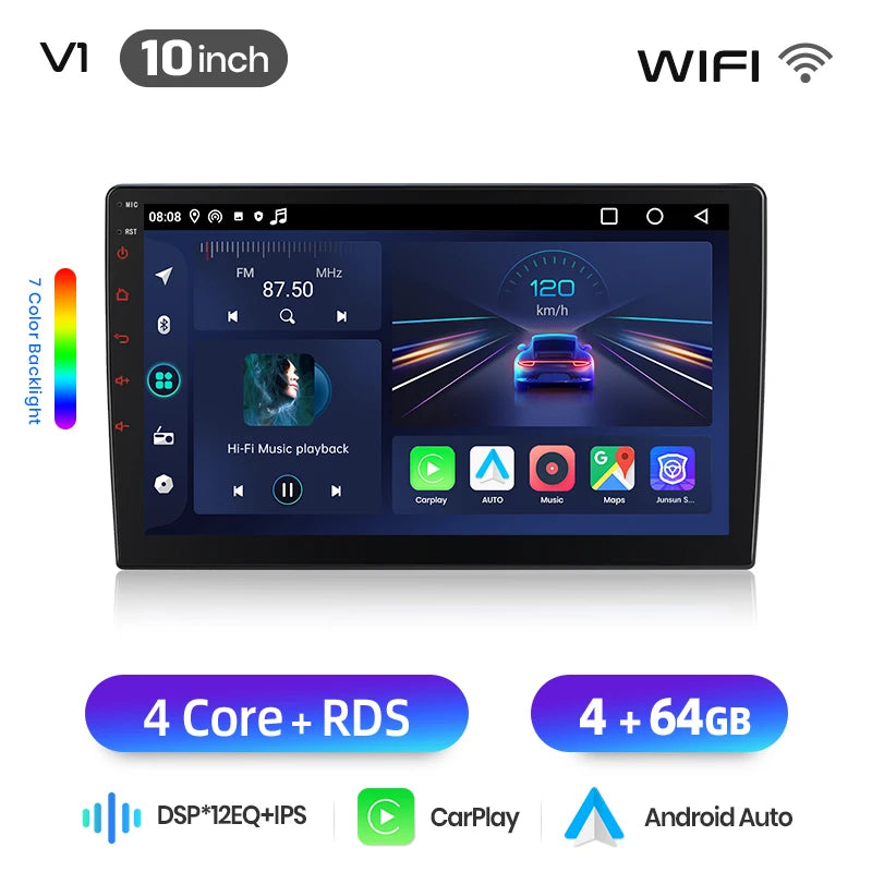 Junsun sans fil CarPlay Android Auto Radio pour Volvo XC90 2004 2005 2006-2014 voiture multimédia GPS Navi 2din RDS BT écran stéréo