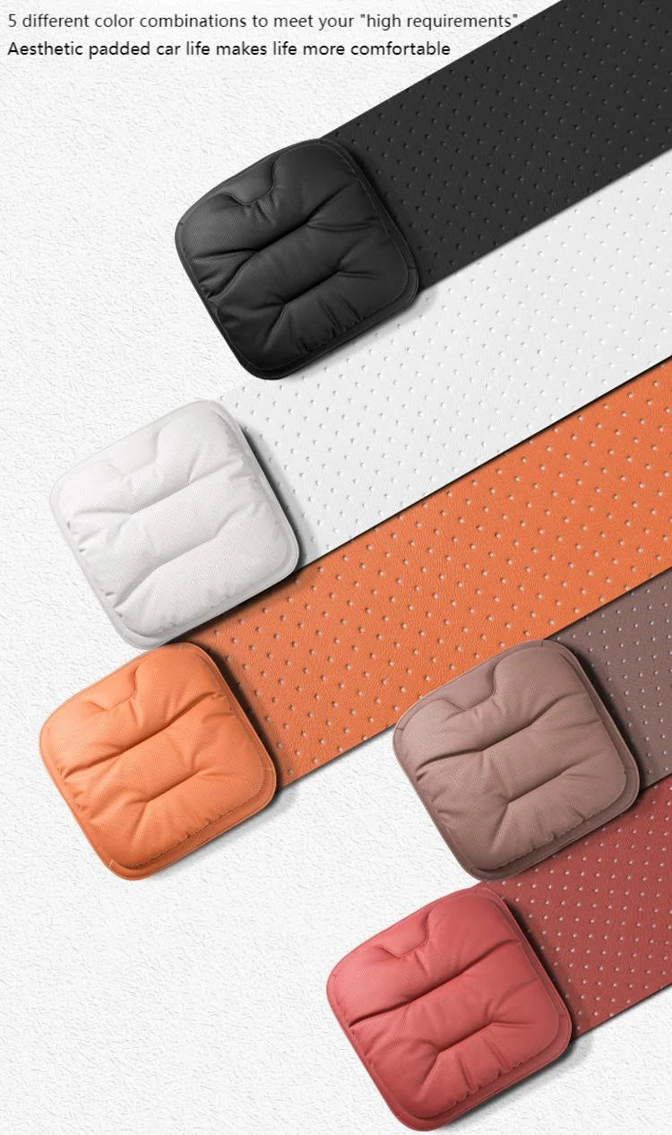 Housse de siège de voiture universelle en cuir, housse de coussin de taille pour siège de voiture, quatre saisons, coussin de Protection pour sièges intérieurs automobiles, accessoire de voiture