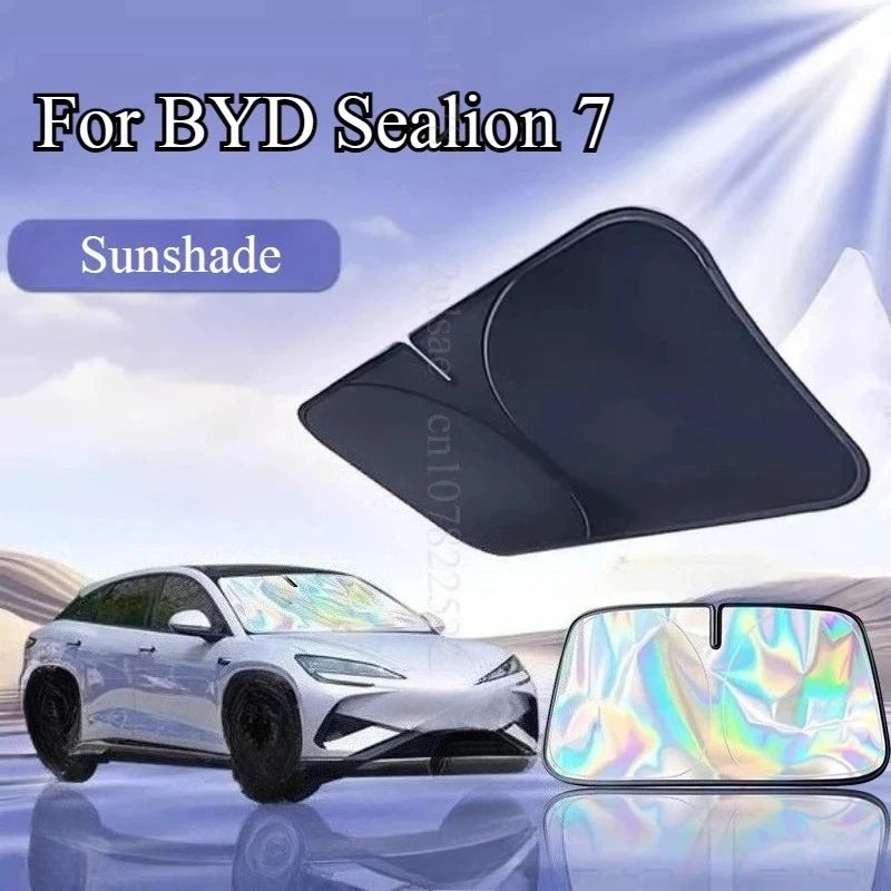Pare-soleil pliable pour pare-brise de voiture BYD Sealion 07 BYD Sealion 7 2024 2025, accessoires d'isolation thermique avant amry