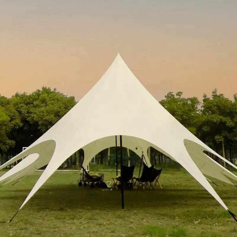 Tente d'extérieur à baldaquin extensible et imperméable, abri solaire en tissu Oxford pour exposition de fêtes de mariage, tente de spectacle commercial Glamping