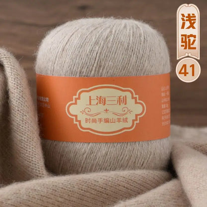 Fil de cachemire mongol chaud 100 g/ensemble, 3 plis, pour pull, gants, Crochet, écharpe à tricoter, fil de laine, doux pour la peau, uni, 100%
