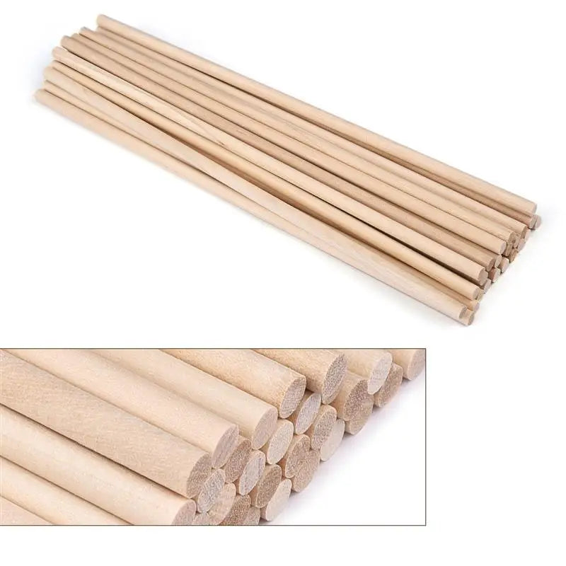 Bâton rond en bois pour l'artisanat, sucettes glacées alimentaires et fabrication de modèles de cheville, bricolage de chevilles durables, modèle de construction, outil de travail du bois