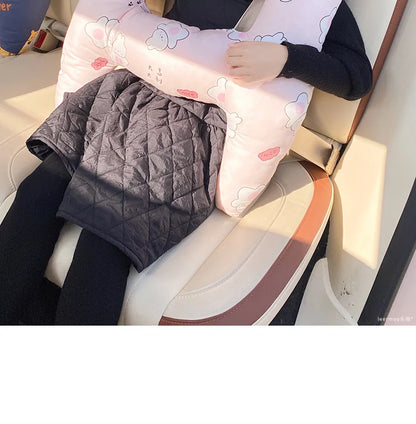 وسادة سيارة قطنية للأطفال، إكسسوارات داخلية للسيارة ناعمة وآمنة، تمنع الاصطدامات، جهاز نوم للأطفال مركب على السيارة