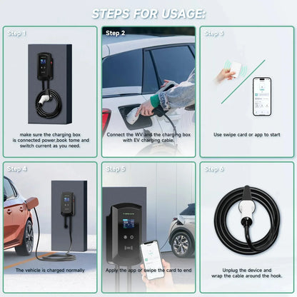 محطة شحن EV ثلاثية الأطوار AFEV 22KW 32A من النوع 2 IEC62196-2 شاحن سيارة كهربائية 7.6/11KW EVSE Wallbox WiFi APP للتحكم عن بعد